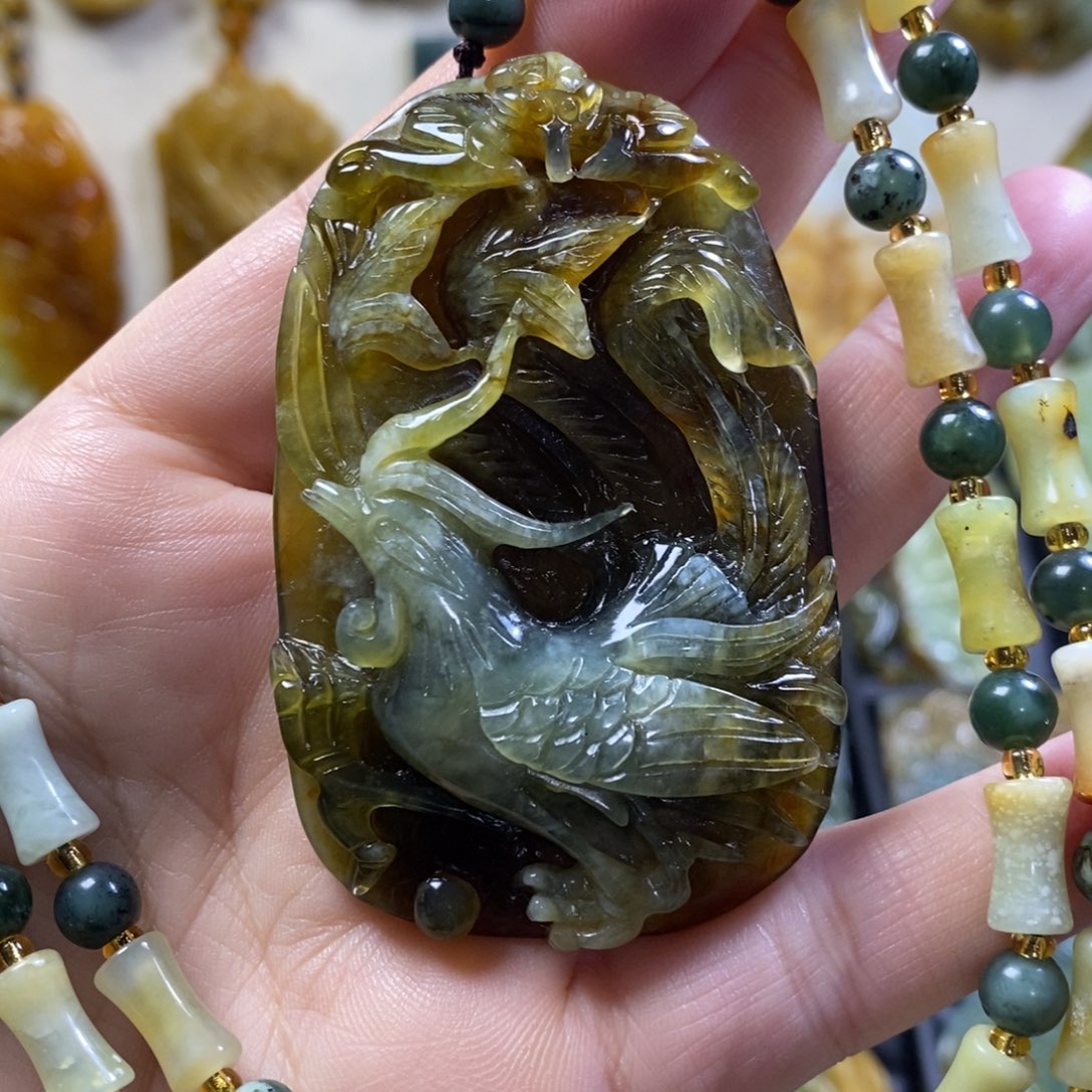 【闪购商品】岫玉颈饰未镶嵌凤凰