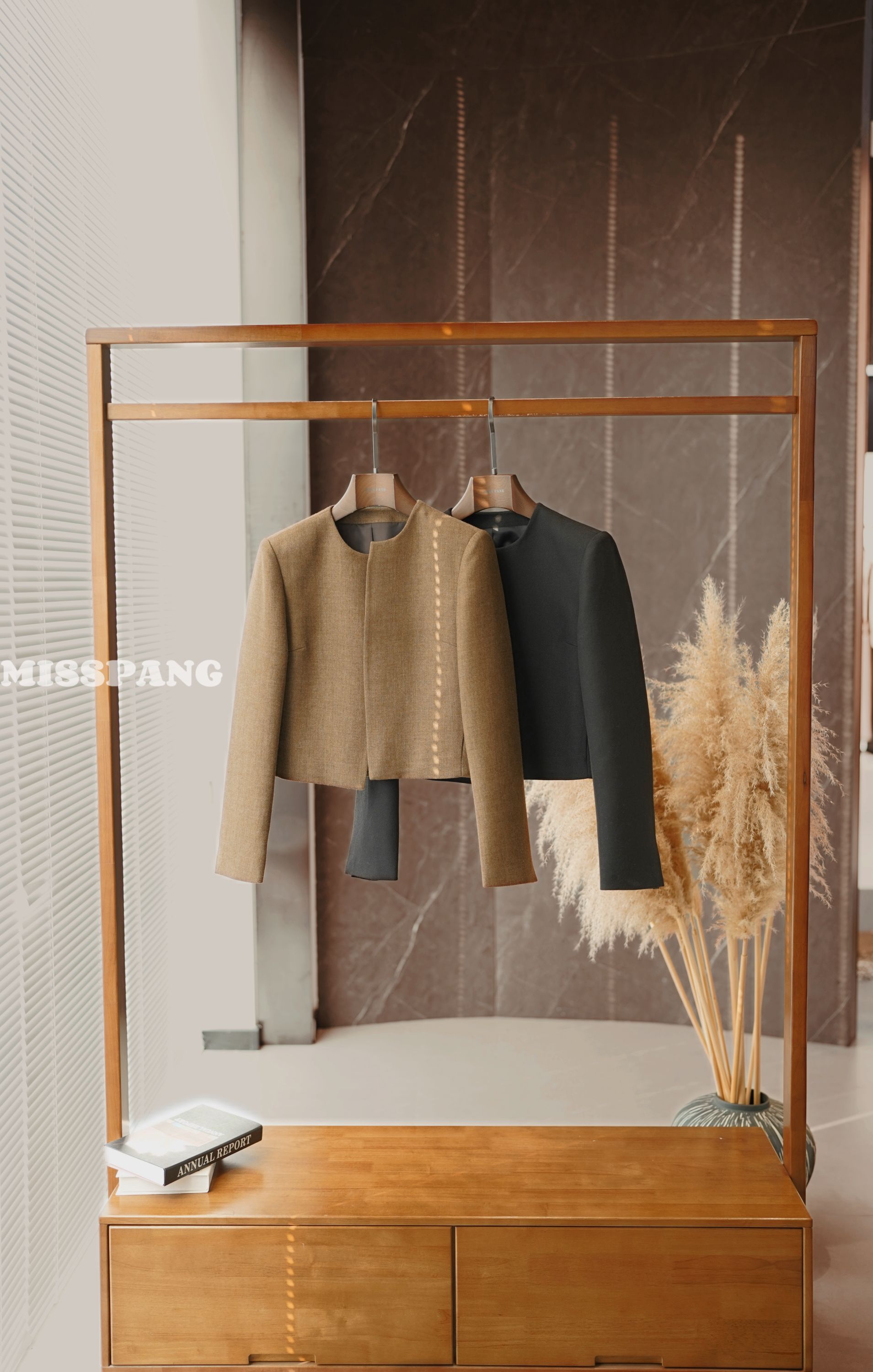 韩系圆领短款西装外套