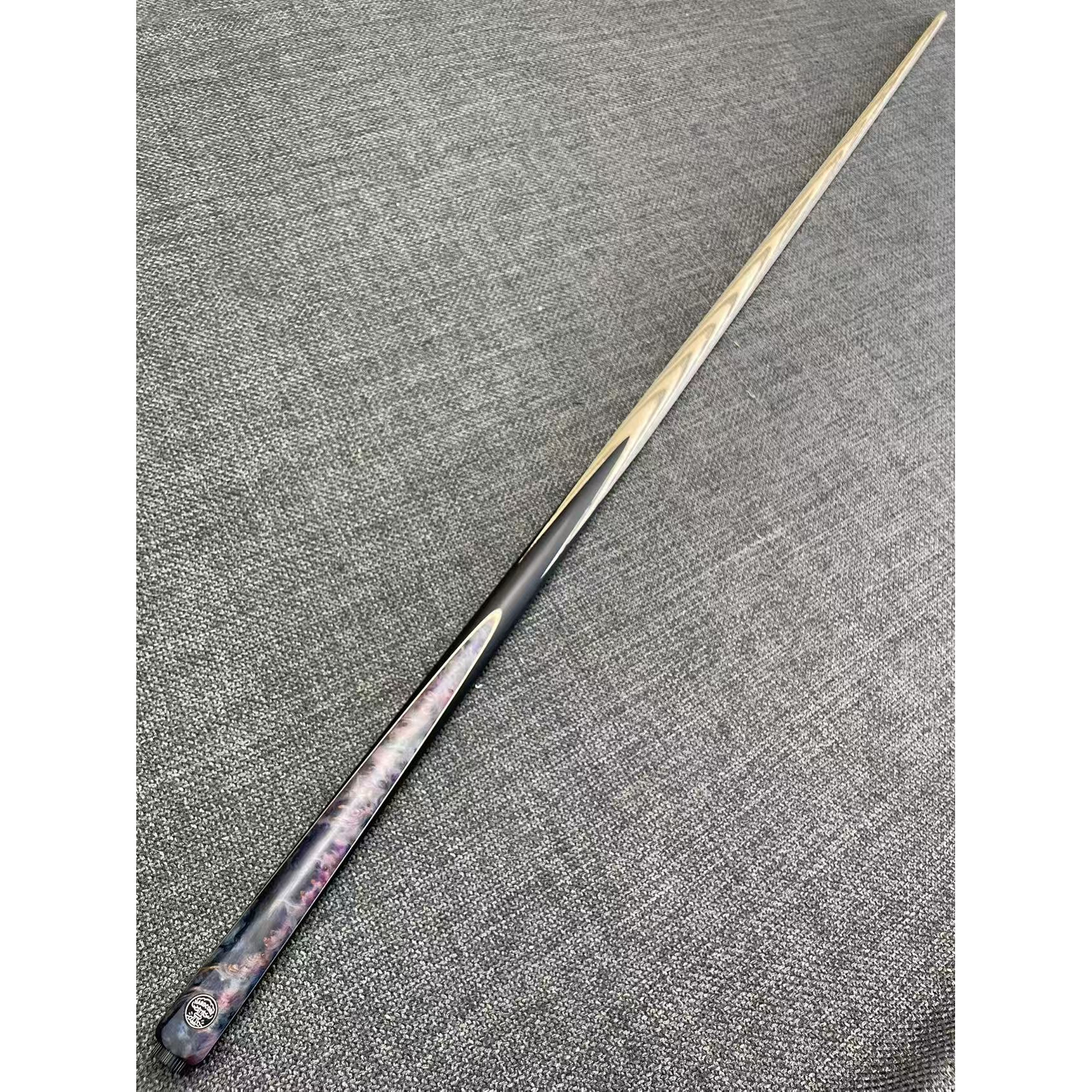 HARDCORE毒液手工台球杆英氏小头职业级打感白蜡木中式黑八专用