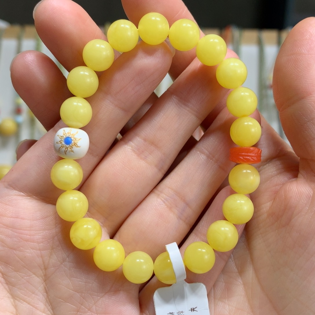 蜜蜡手链未镶嵌8.8m m