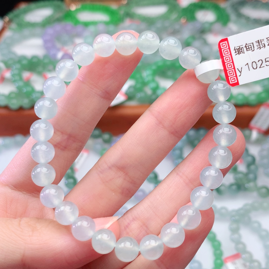 翡翠手链未镶嵌翡翠7mm