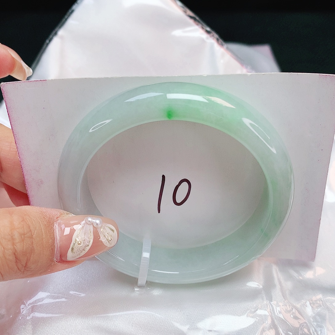 翡翠未镶嵌手镯正圈52.8