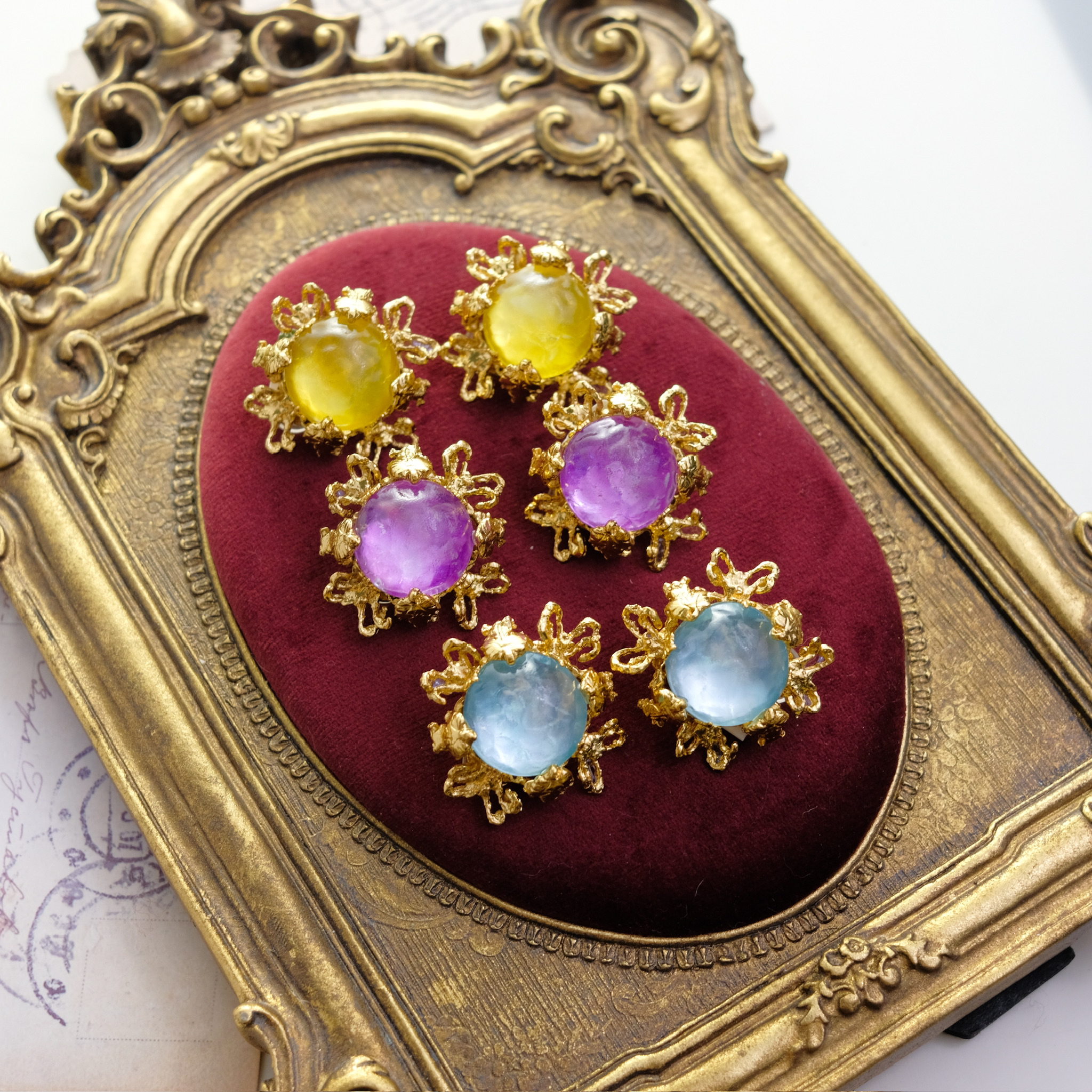 合金仿水晶耳饰 法国Gavilane 明星同款 耳夹