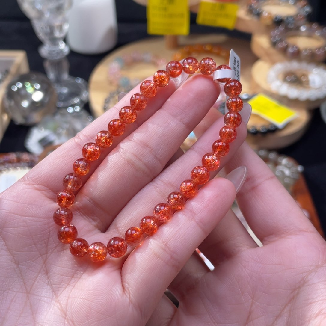 长石手串未镶嵌崔*心金太阳