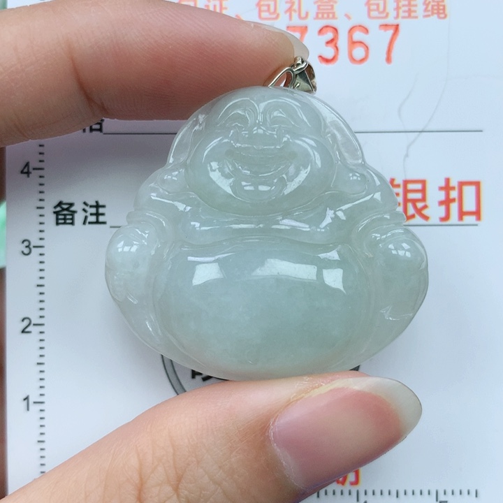 翡翠颈饰银S925镶嵌天然翡翠a货