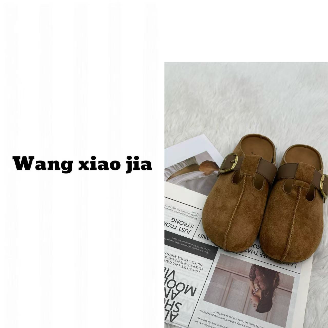 【王晓家】秋季新款休闲圆头半托鞋