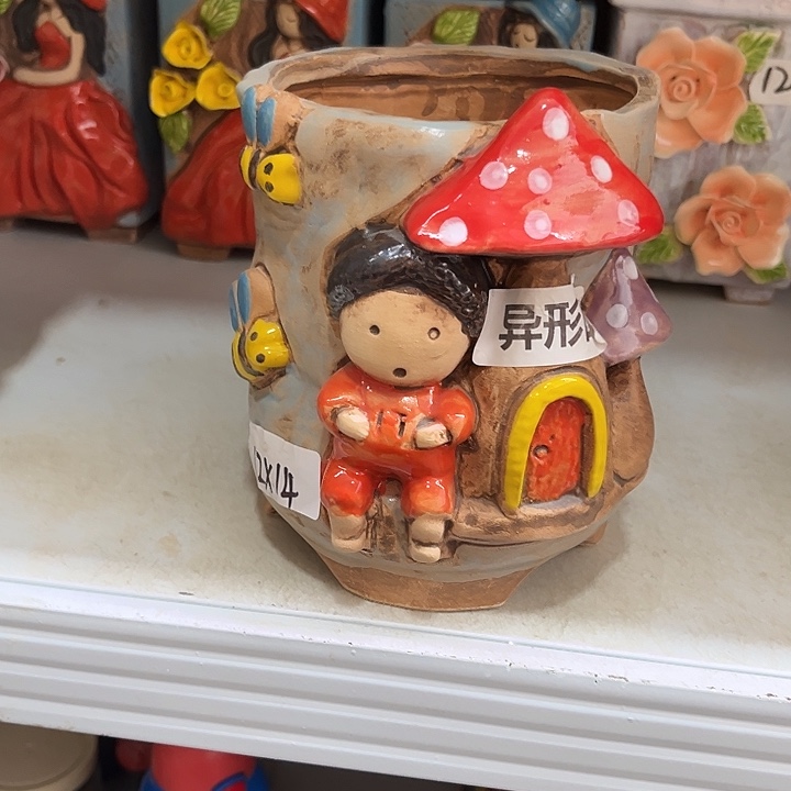 粗陶材质多肉花盆