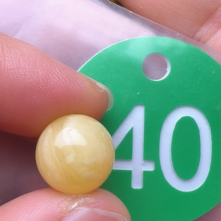 蜜蜡裸石未镶嵌花粉11.6m m