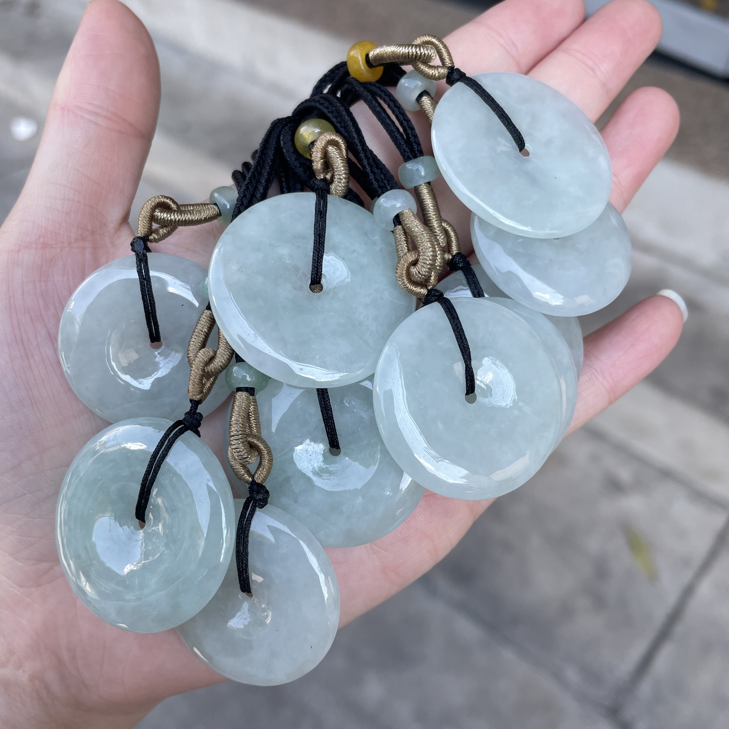 A79天然翡翠A货平安扣吊坠（多样性发其一）