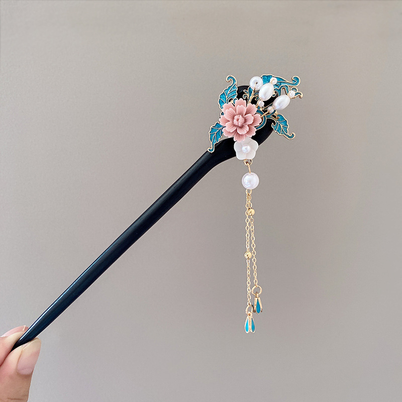 高订款（天然黑檀木)古风、高级感新中式纯手工黑檀木发簪～礼盒发货