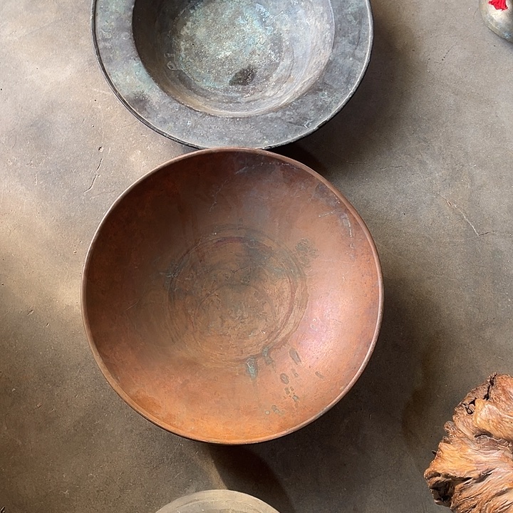 V***V铜铜盆和铜盘一起两件