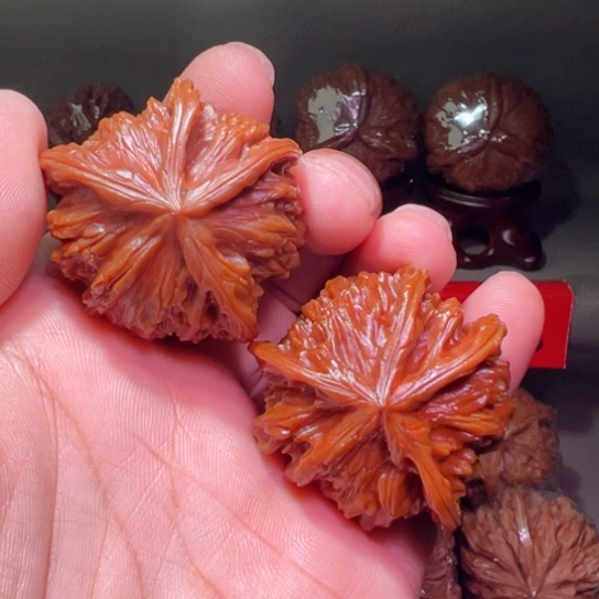 把件文玩核桃顶星五棱天地狮子头40+边33+高