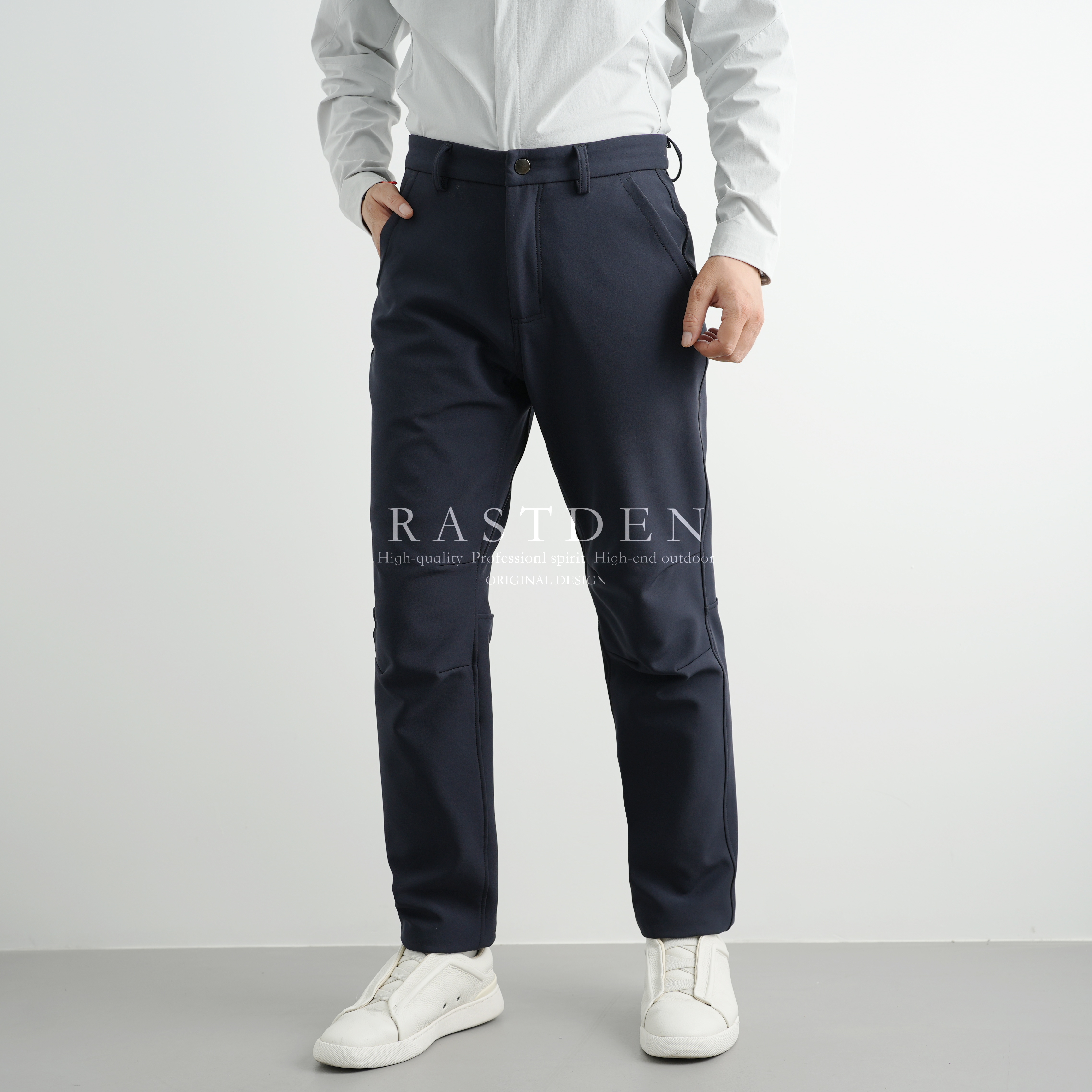 镇店秋冬男士加绒防风高弹显瘦商务休闲裤徒步软壳裤免烫抗皱男裤