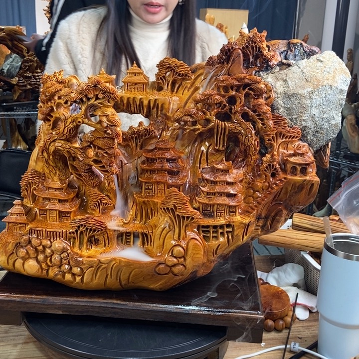 柏木（崖柏）山水倒流香送两盒香