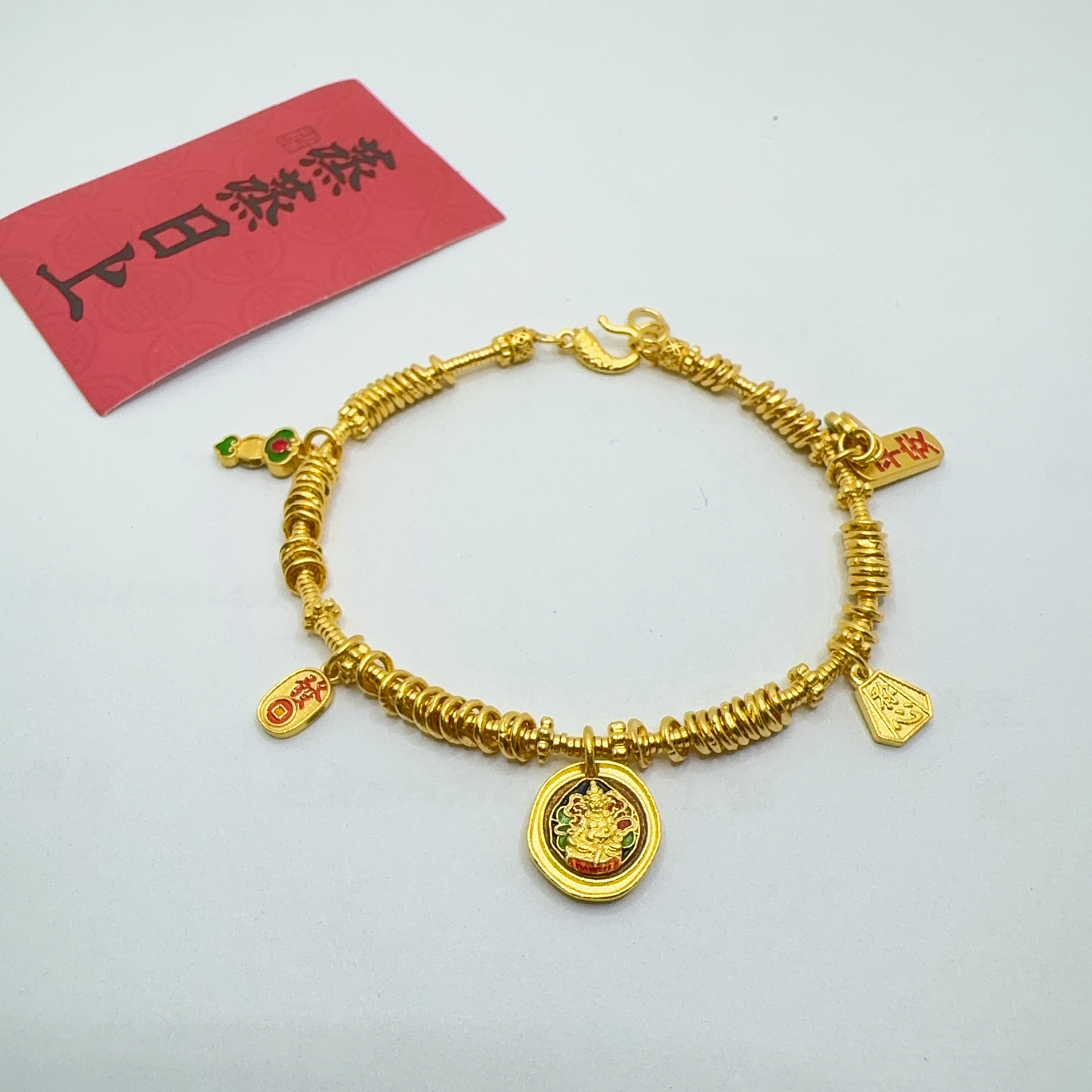 ［幸牌珠宝］足金999投资金卡4盘缠15.5手围22.06克
