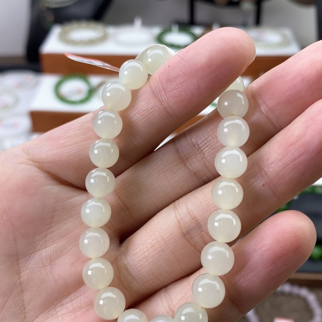 和田玉手串未镶嵌