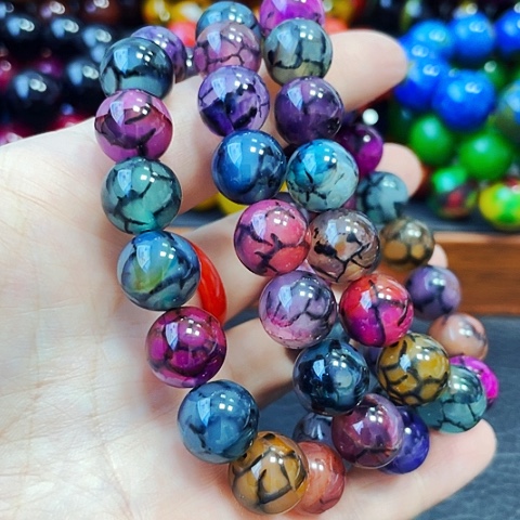 手饰玛瑙未镶嵌七彩龙珠12