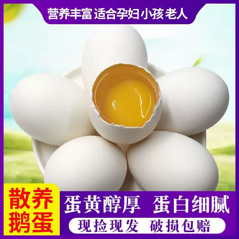 包邮农村散养新鲜土鹅蛋营养丰富现捡现发损坏包赔