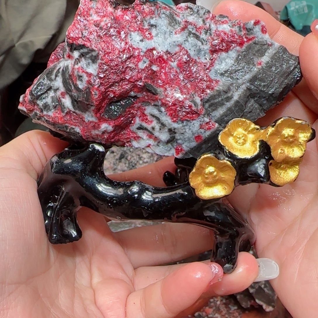 天然辰砂朱砂毛石头5