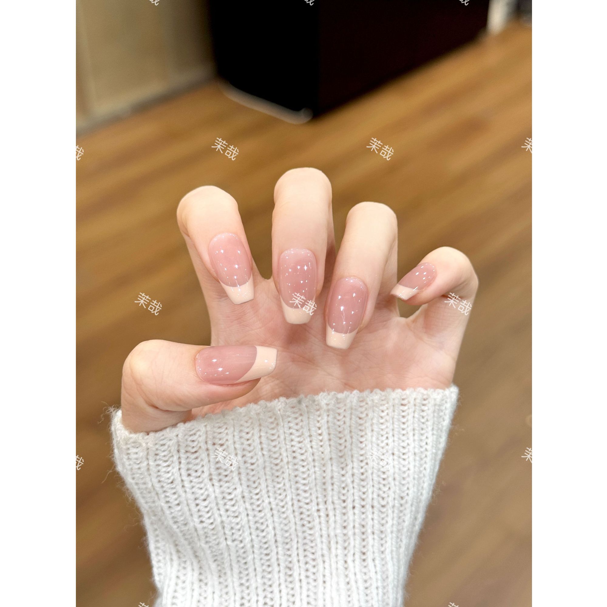 茉哉【芝士奶盖】纯手工定制美甲拆卸穿戴甲A5212