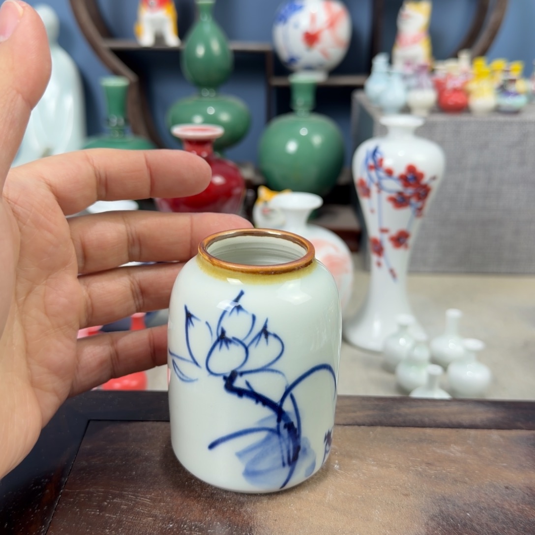 陶瓷手工小花器摆件