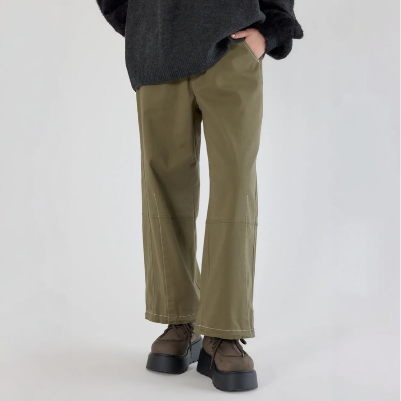 日单新  直筒休闲百搭 微弹舒适长裤  52N