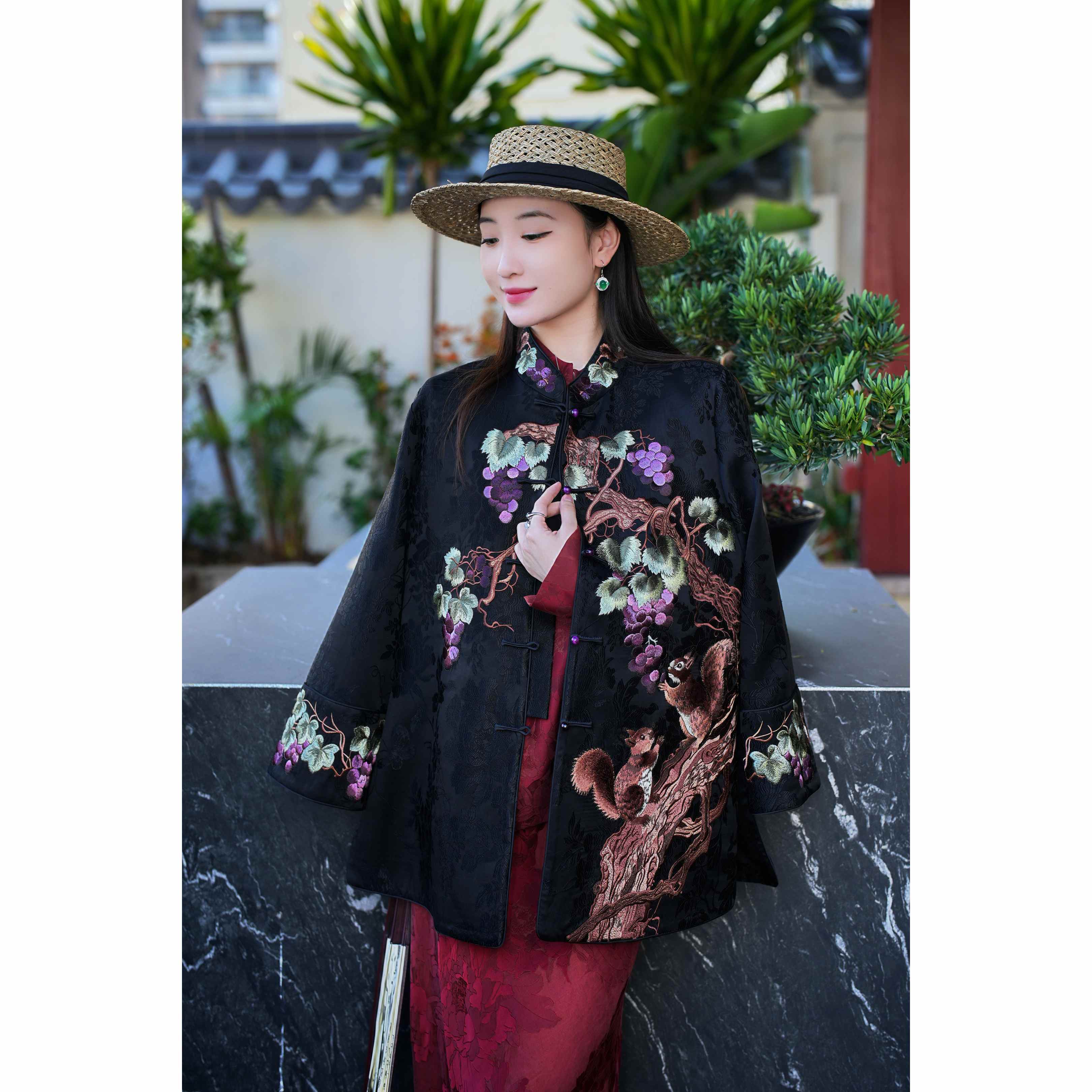 蓝大【知微】新中式桑蚕丝外套5828