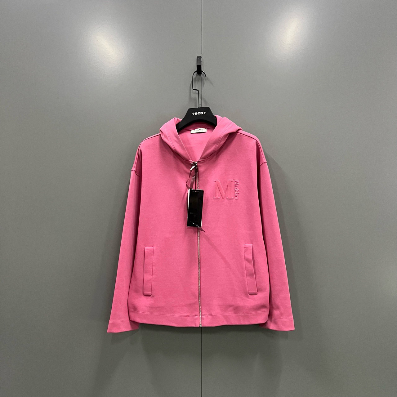 zz 粉色拉链连帽卫衣 L码/103074