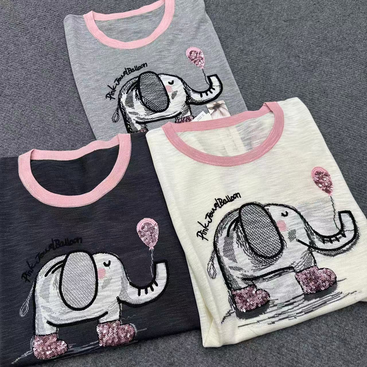 2937气球小象圆领短袖