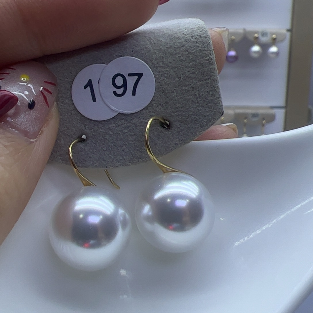 淡水珍珠耳饰18K金镶嵌
