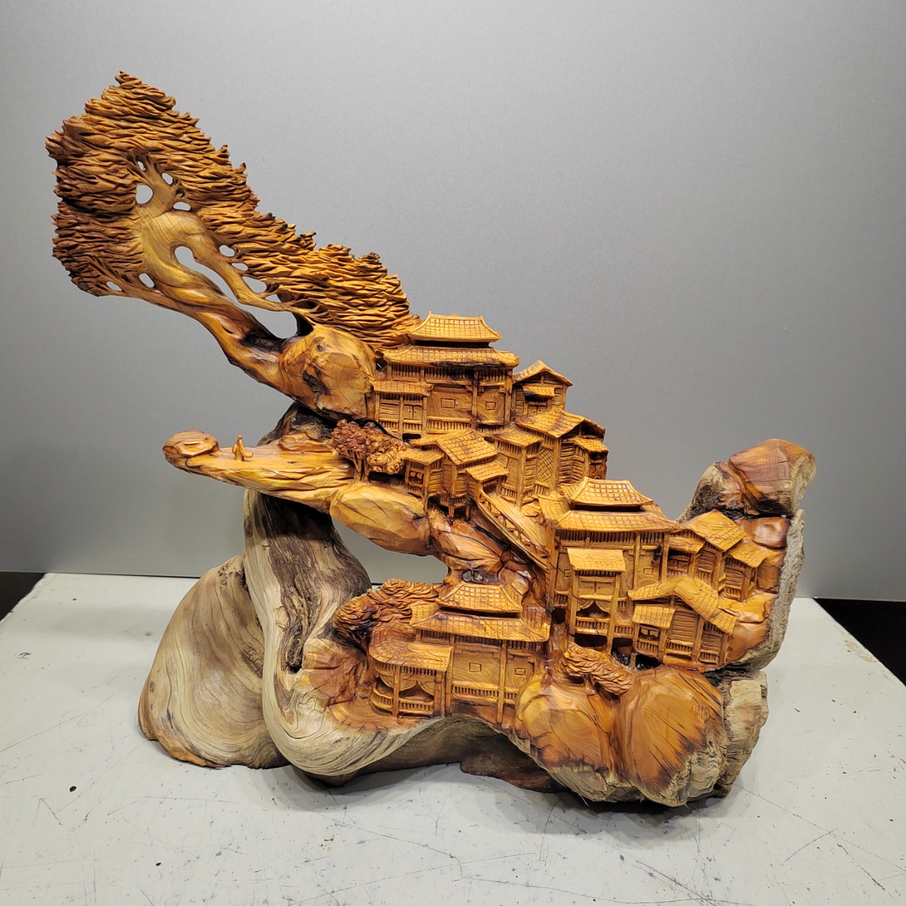 太行人家，北太行易县料山水摆件，高油高密纯手工雕刻匠心之作