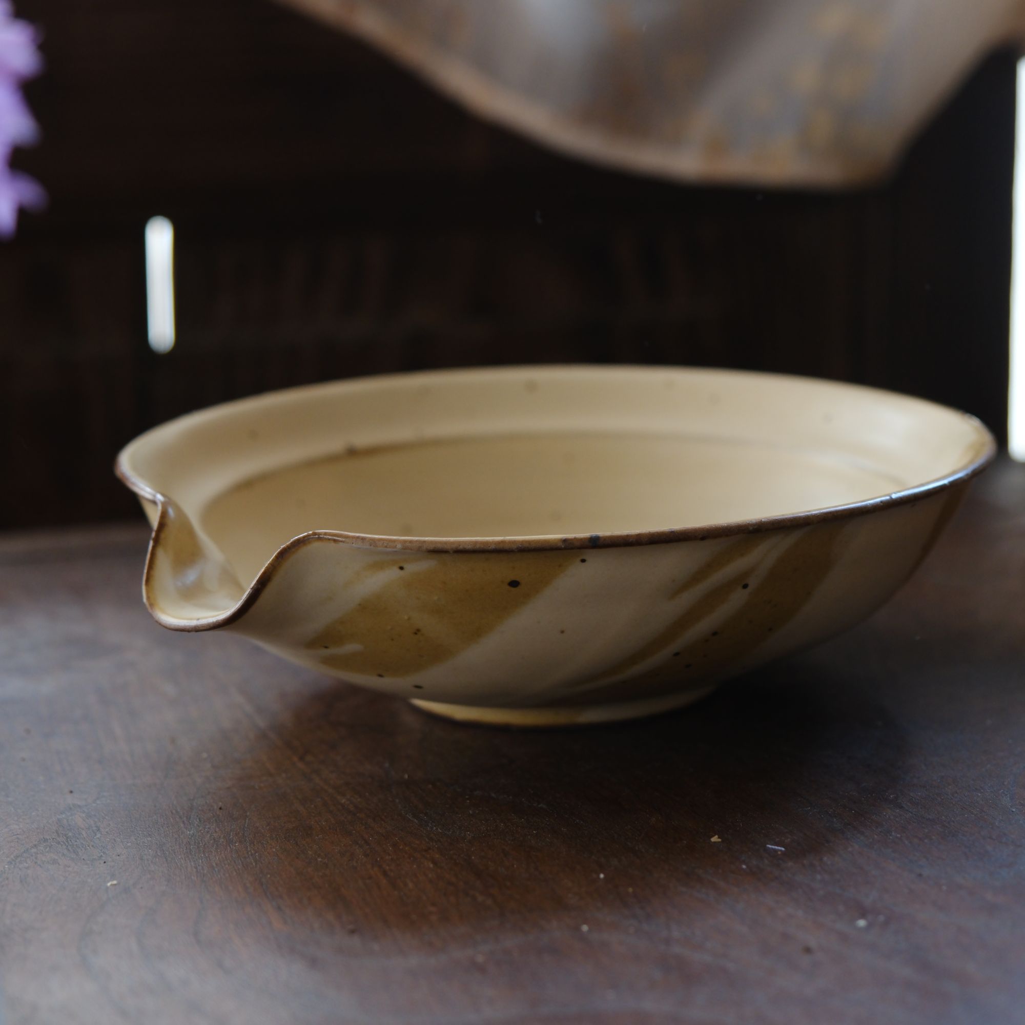 小喜宅 扶摇月白鸭嘴盘（口径约18cm，高度6cm）