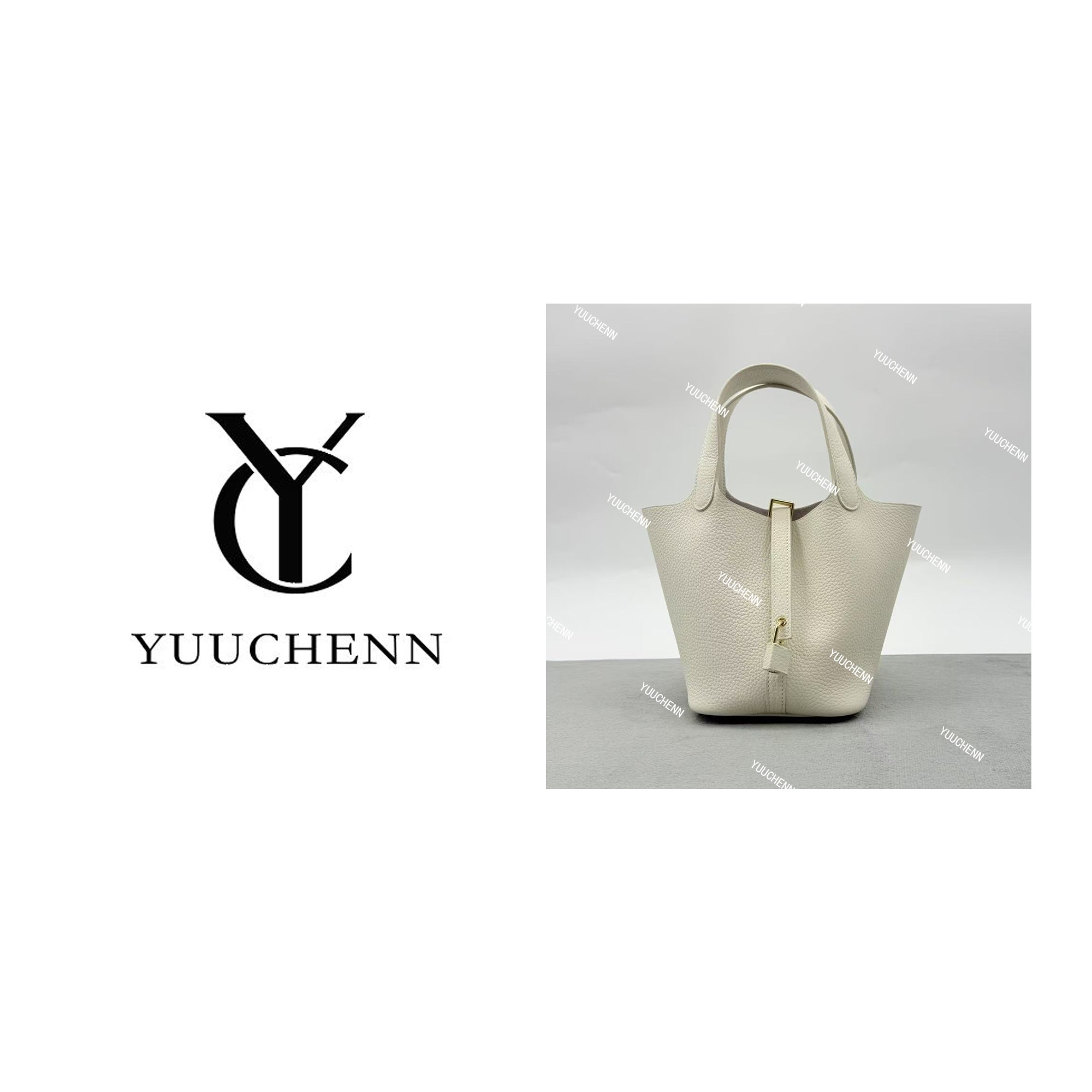 YUUCHENN【菜篮子】手工蜡线18cm原创设计高定真皮包 HH7267
