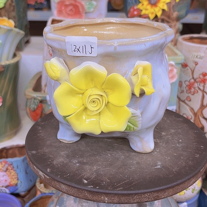 紫砂花盆粗陶材质多肉花盆