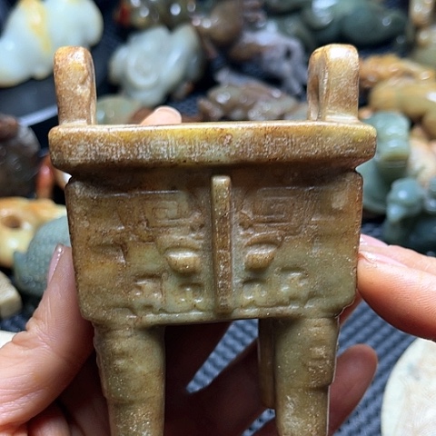 白玉菩提吊坠摆件