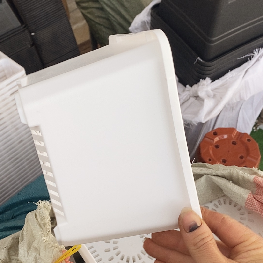 塑料新18公分白方盆10个 