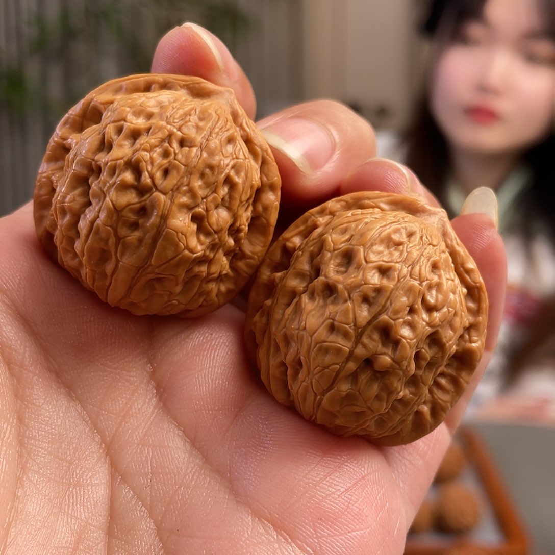 桃核把件34.5×32尺全品野生夜明珠CN01474已打底