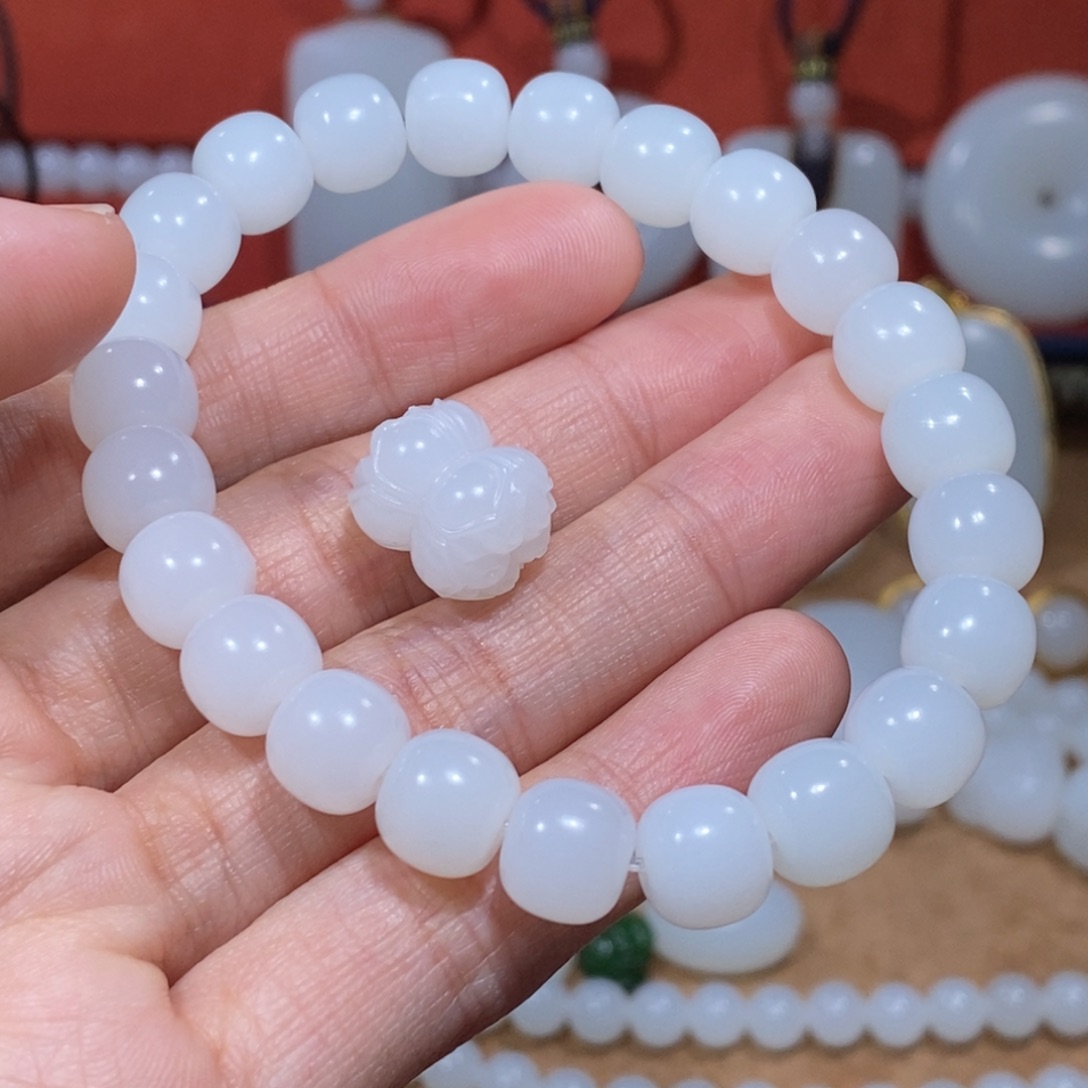 和田玉手串未镶嵌