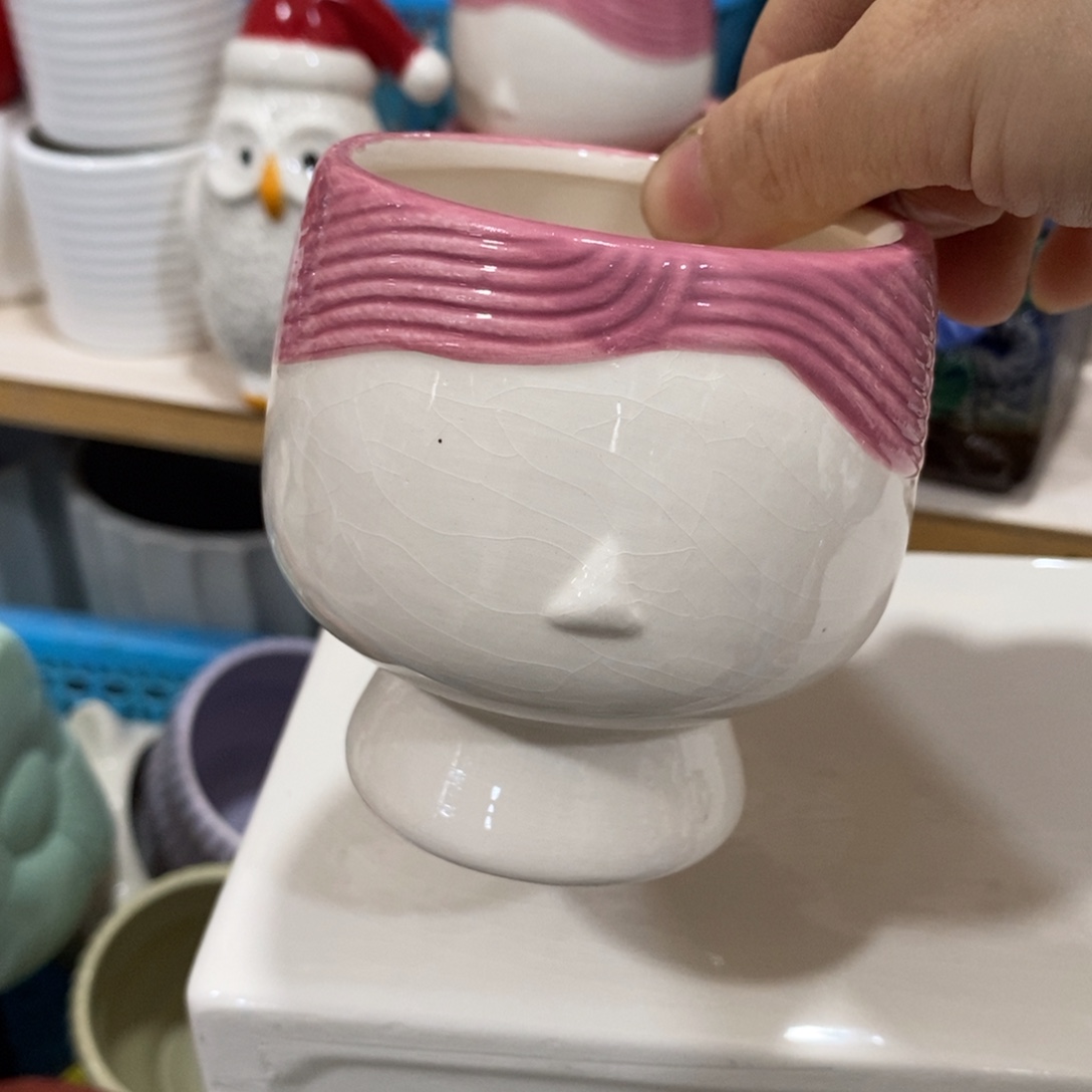 杯子陶陶盆有孔 瑕疵介意勿拍