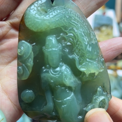 岫玉挂件未镶嵌挂件