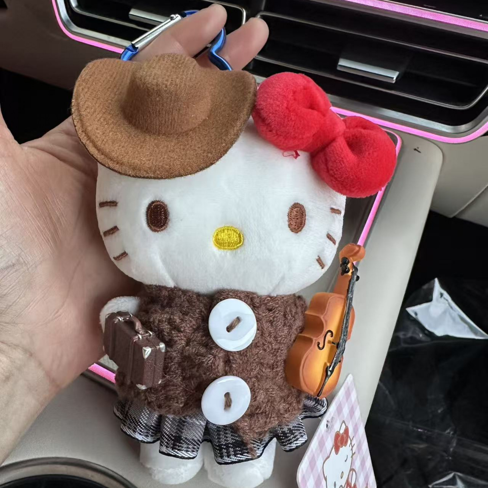 【正版】复古风HelloKitty挂件毛绒玩具美拉德色系高级轻奢