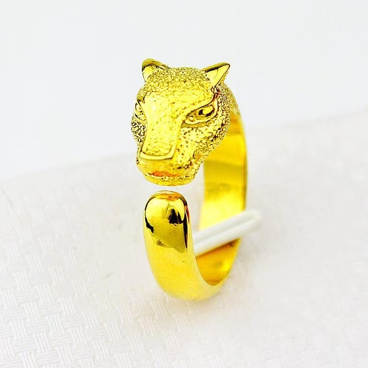 金钱豹头开口戒指s8【多样性发其一】