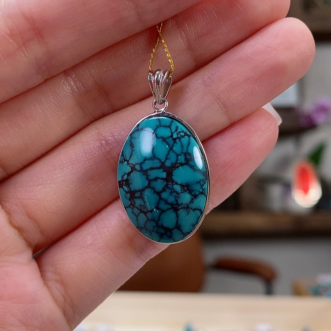 银S925镶嵌绿松石珠宝奇石