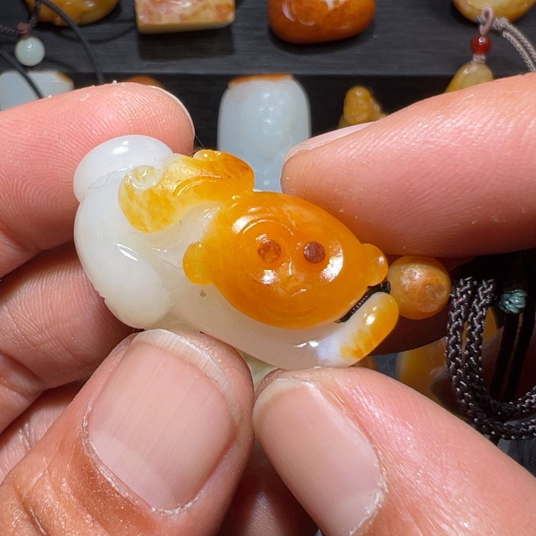 和田玉颈饰未镶嵌火*凰