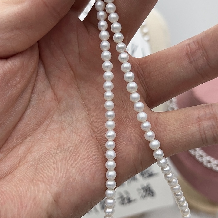 项链真珍珠卡4左右