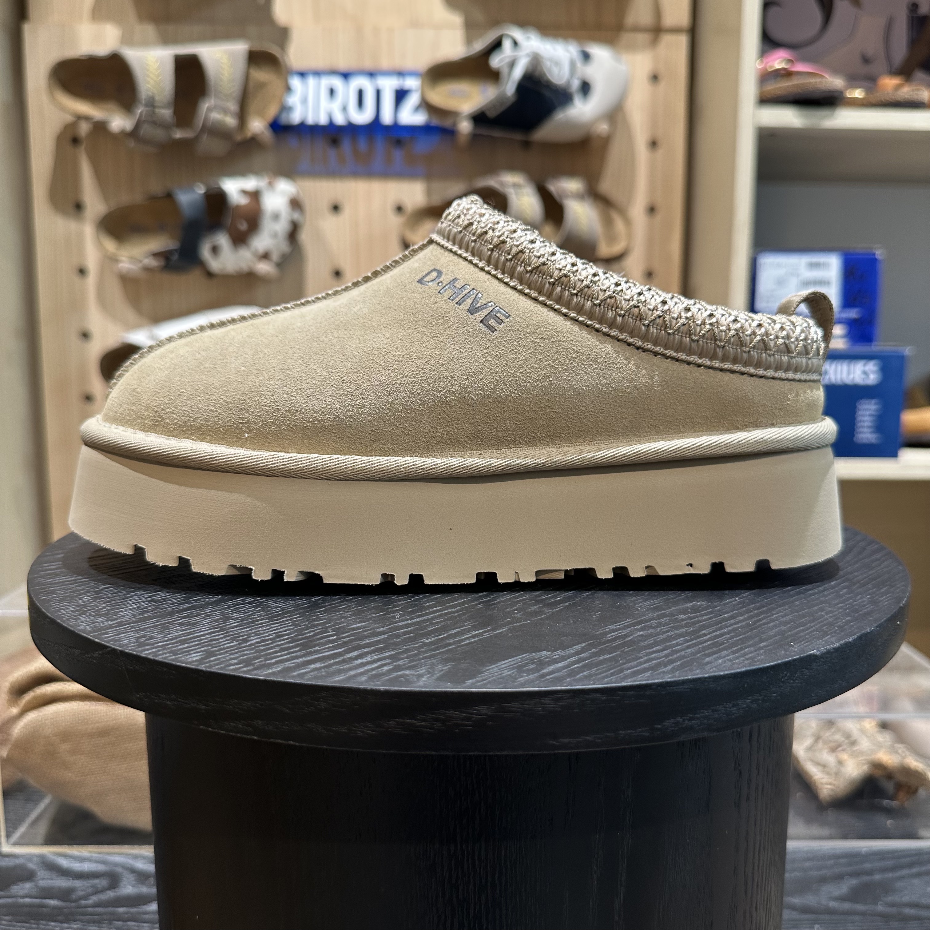 女鞋厚底民族风羊毛加绒冬季一脚蹬便鞋