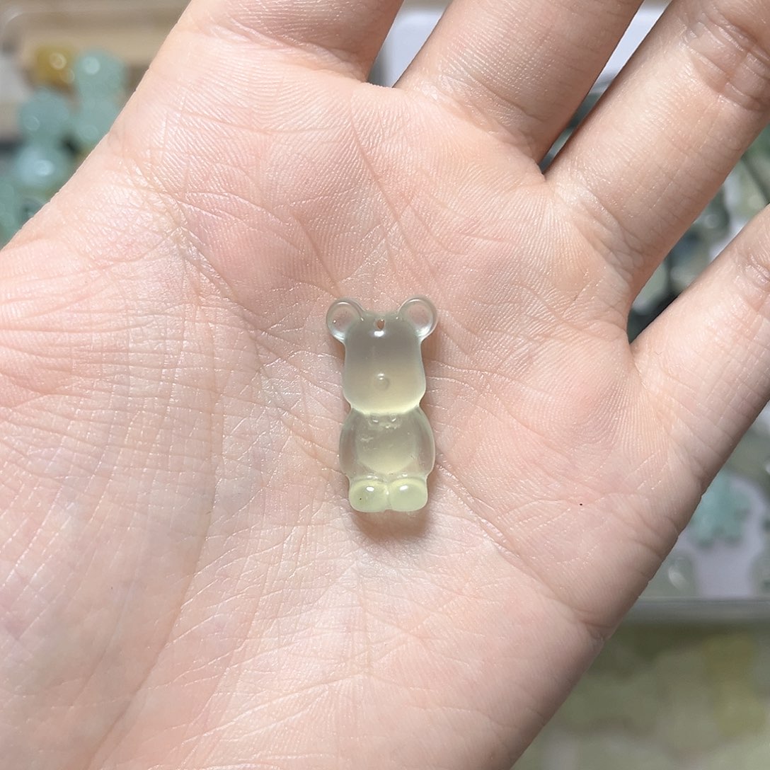 岫玉颈饰未镶嵌编好绳子发货