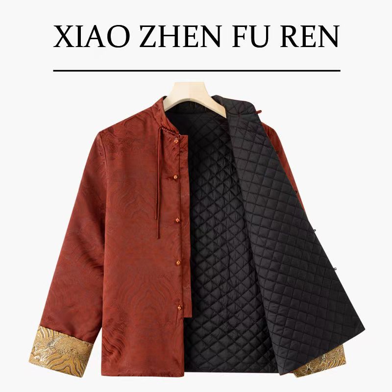 红绡金缕棉服外套