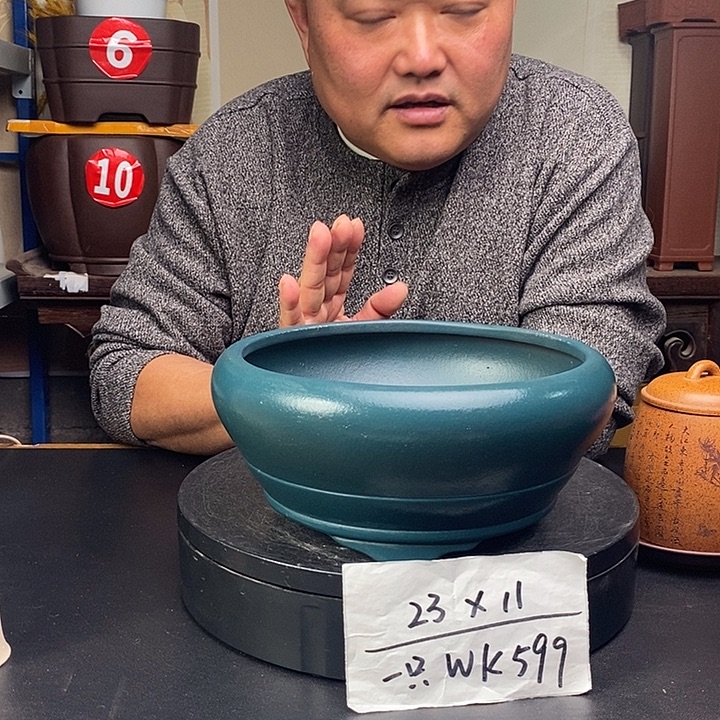 紫砂花盆货号一只WK599