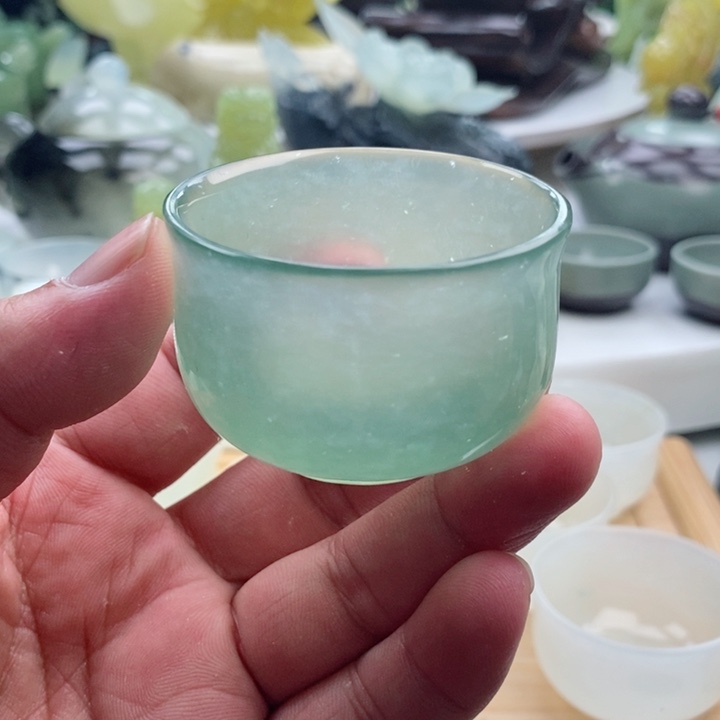 岫玉四大名玉杯40cc未镶嵌